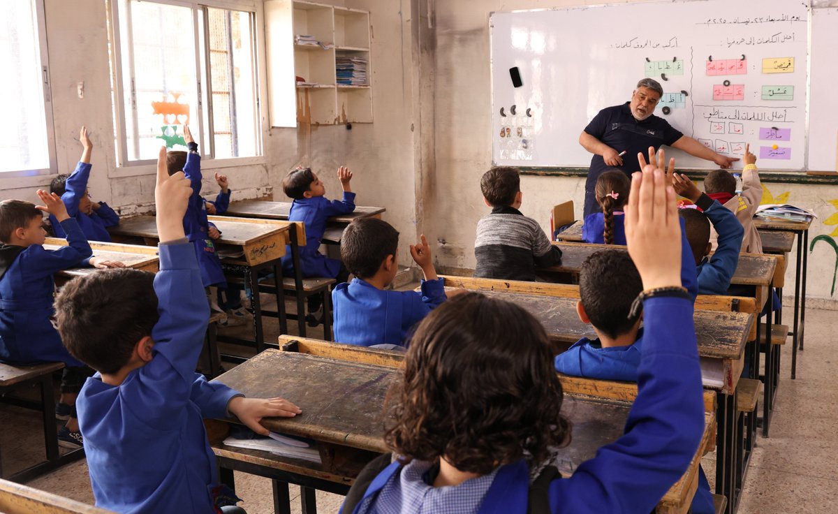 DUA_UNRWASyria's tweet photo. 🎉 On #WorldTeachersDay, we celebrate the unwavering dedication of @UNRWA teachers who empower, inspire, and educate generations of Palestine Refugees. Your commitment shapes futures and strengthens communities. A heartfelt thank you from @UNRWA. 📚 #EducationMatters #UNRWAwork https://t.co/TmdiOq3yR9