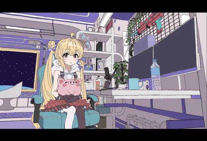 REJECT所属とおこさんの3Dお披露目配信にて、お部屋のデザインと3D全般担当させていただきました!3D&amp;お誕生日おめでとうございます! #とおこ3Dお披露目