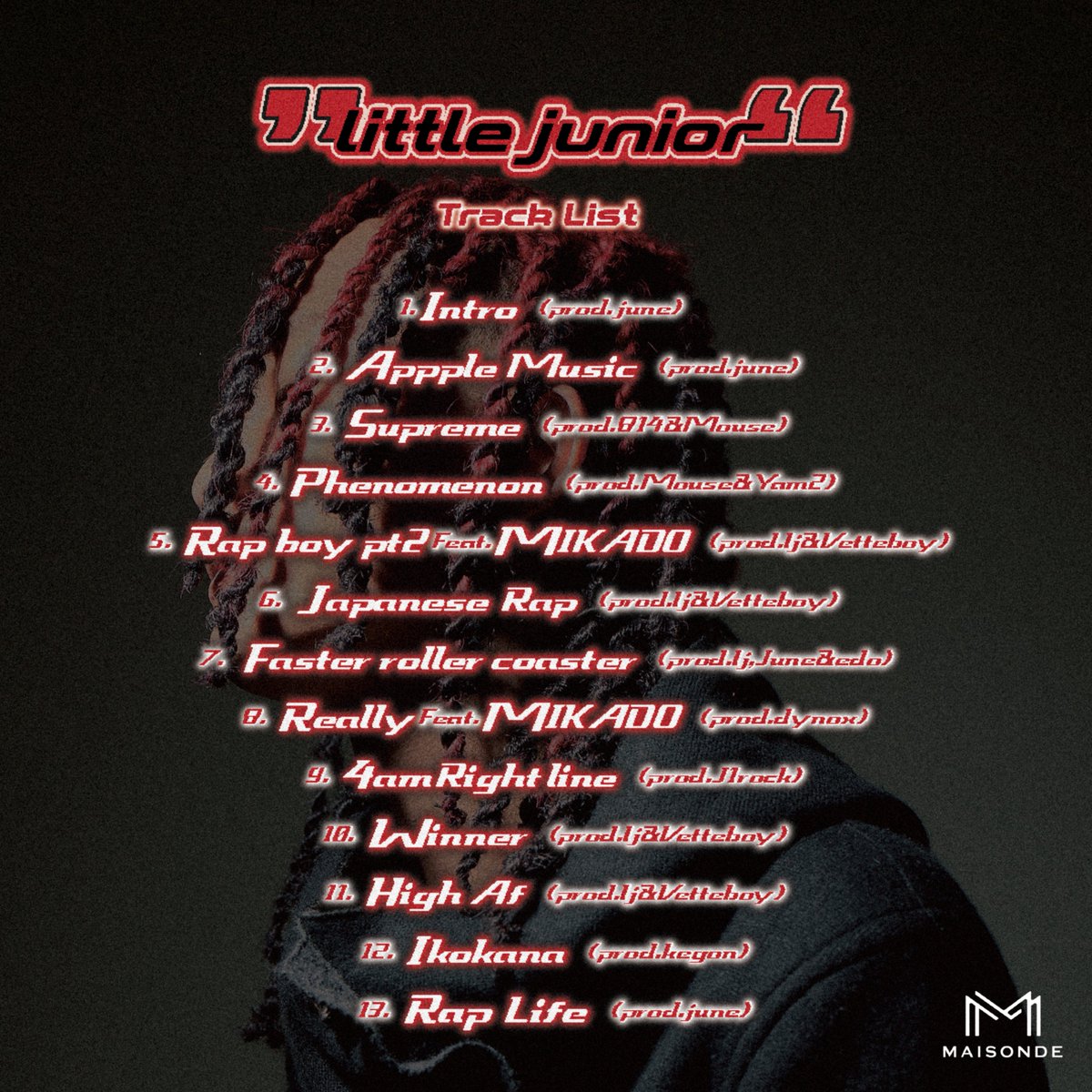 lj_MaisonDe2001's tweet image. 🚨"little junior"🚨 

📝Track List📝

🗓️10/8 OUT

#lj #firstalbum #littlejunior