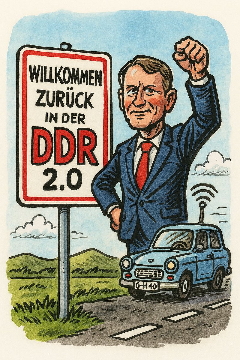 _Ruediger_H's tweet photo. „Zurück in die Zukunft – wir verlassen die BRD, aber behalten die Autobahnen!“
„Wiederaustritt jetzt – für mehr Eigenständigkeit, weniger Demokratie und nostalgische Grenzkontrollen!“ #Einheit #AFD #Ostalgie https://t.co/eyOLoCBkIr