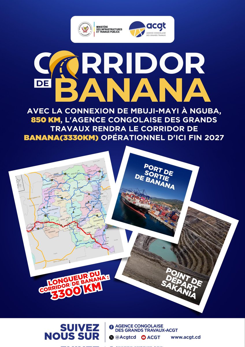 Agence Congolaise des Grands Travaux (ACGT) tweet media
