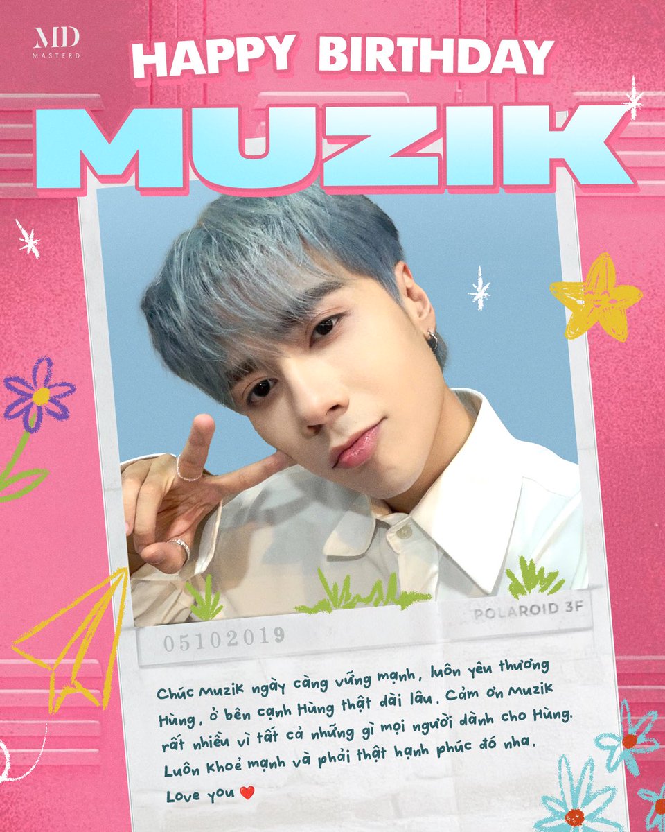 Happy Birthday to FC Muzik 🐼💌

Cảm ơn vì luôn là một hậu phương vững chắc, là nguồn năng lượng cho Quang Hùng MasterD. Cảm ơn vì đã ở bên, ủng hộ và sẻ chia cùng Hùng, dù là trong những khoảnh khắc rực rỡ hay lặng im nhất.
Nhìn thấy chúng ta vẫn ở đây,