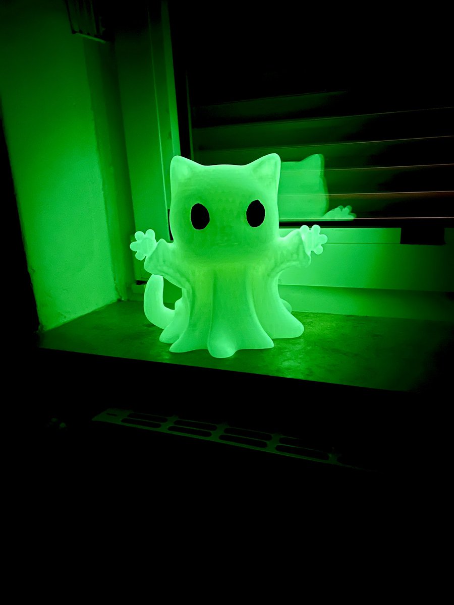 Boooh! 

Wir haben eine neue Mitbewohnerin. 25cm hoch und Fluoreszierend. 👻🙀
#cats #halloween