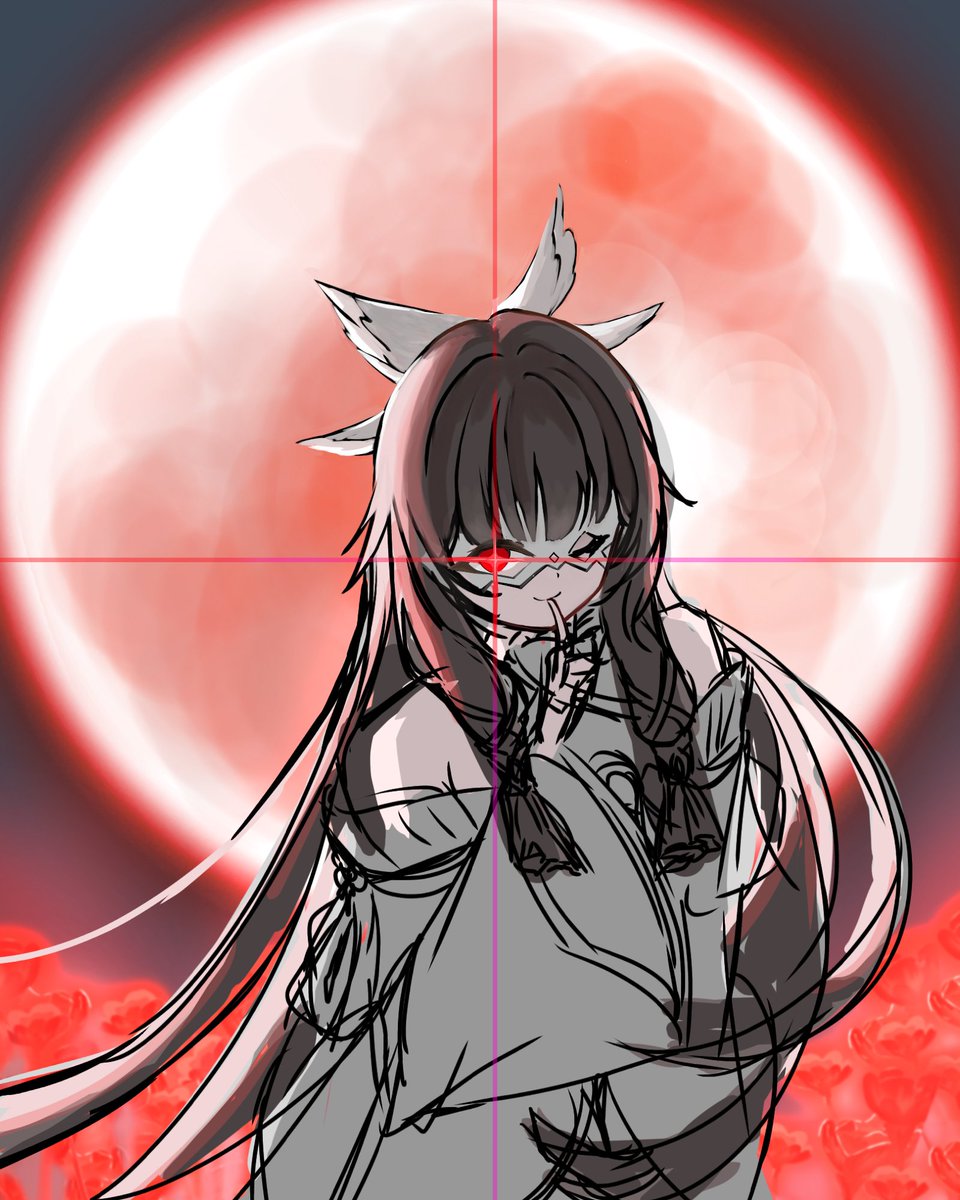 楽しいけどむずい
 #原神  #コロンビーナ  #少女  #イラスト  #描き途中