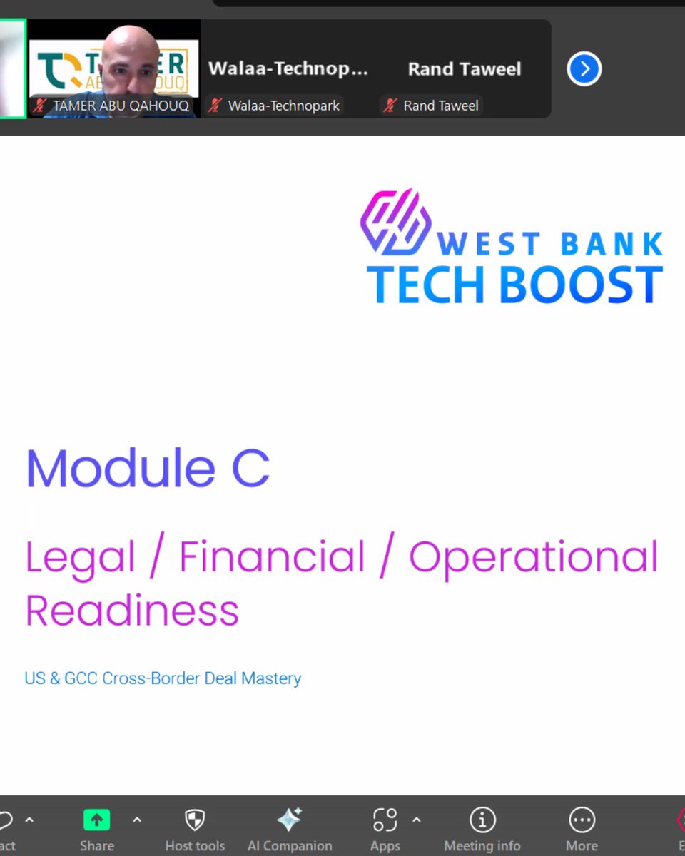 Under the West Bank Tech Boost Project, supported by <a href="/USMEPI/">MEPI</a> we hosted a 2-day online session for BCITE &amp; Palestine Technopark, covering market readiness, legal &amp; operational prep, and global partnerships. 

This project is funded by #StateDept and #MEPI.