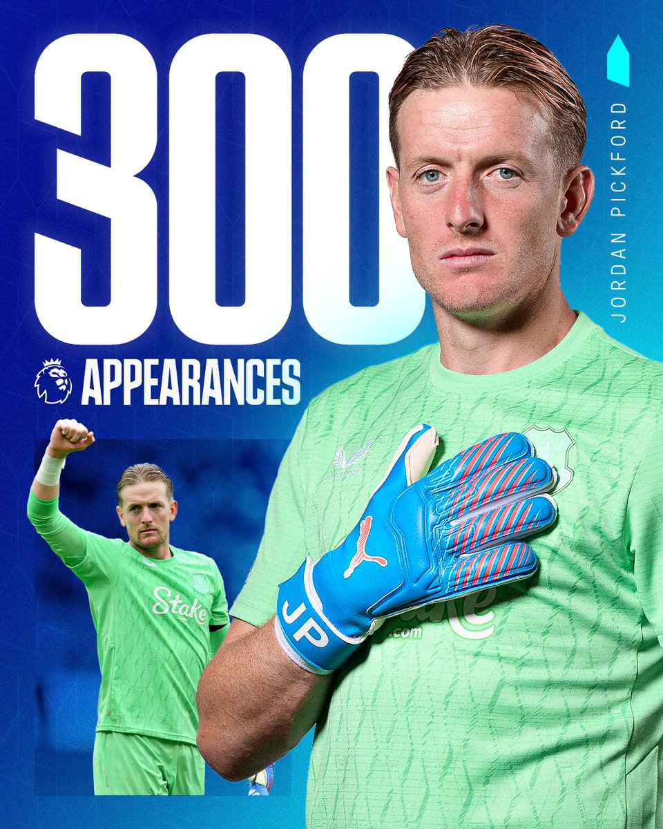 Another milestone in 🔵 for JP1! 👏

300 #PL games for the Toffees. ✅