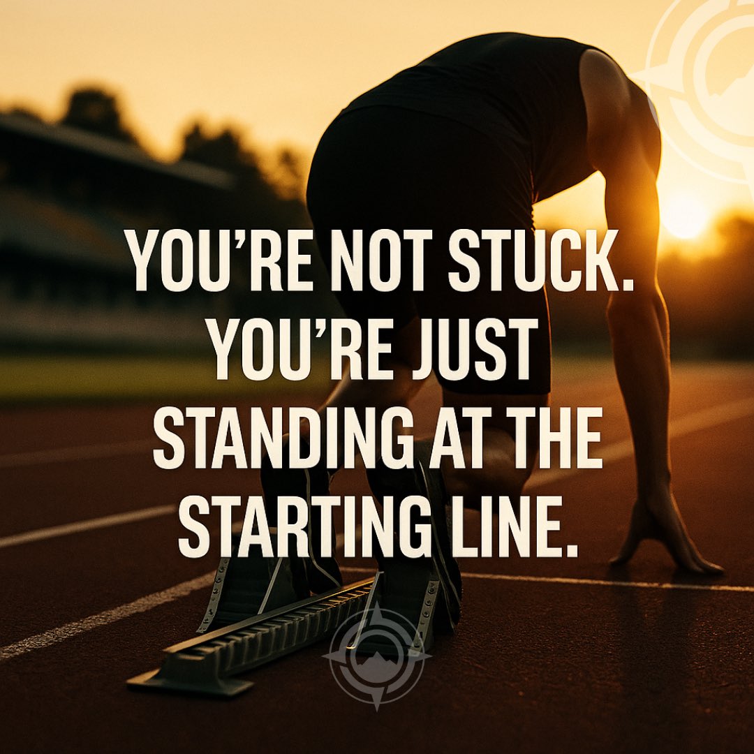slowisz's tweet photo. You’re not stuck. You’re just standing at the starting line. https://t.co/G3qBkJ2NNy