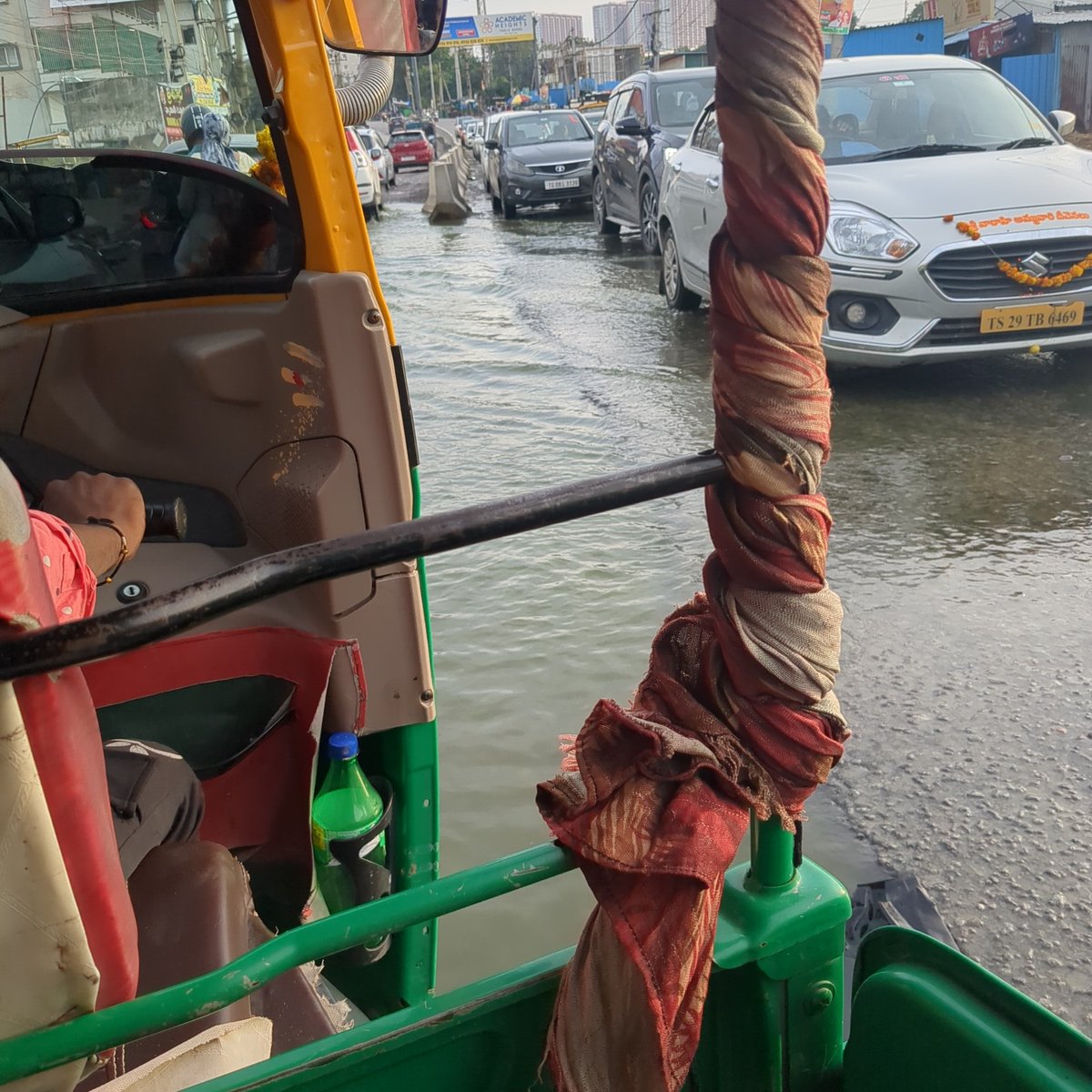 DSaisivakumar's tweet photo. @GHMCOnline there is no road from bachupally to mallampet. It's all potholes. Commuters are facing traffic congestion issues daily. https://t.co/uVvYdGBSpG