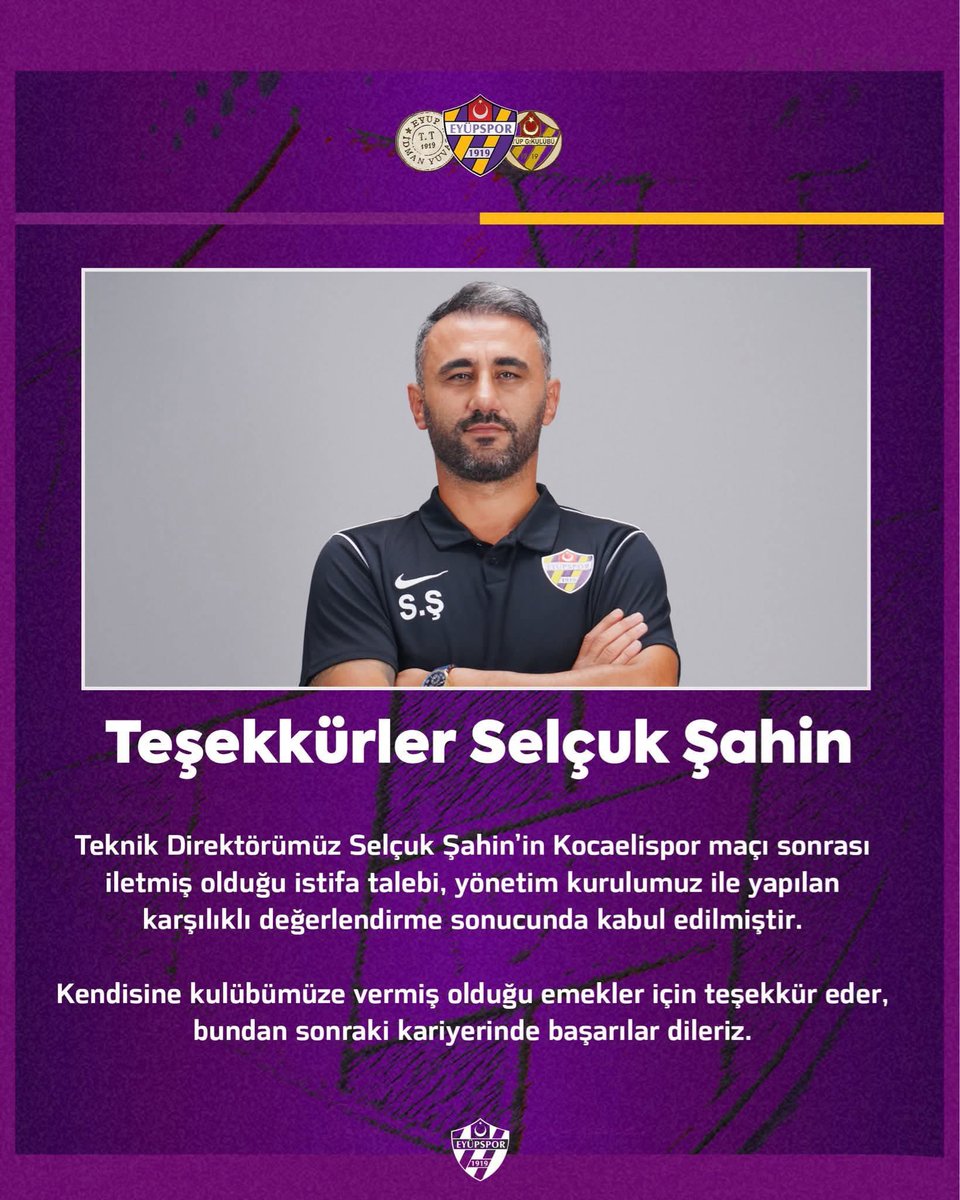 🔥Eyüpspor'da Selçuk Şahin ile yollar ayrıldı.

İsabet olmuş bu kim hocalık kim