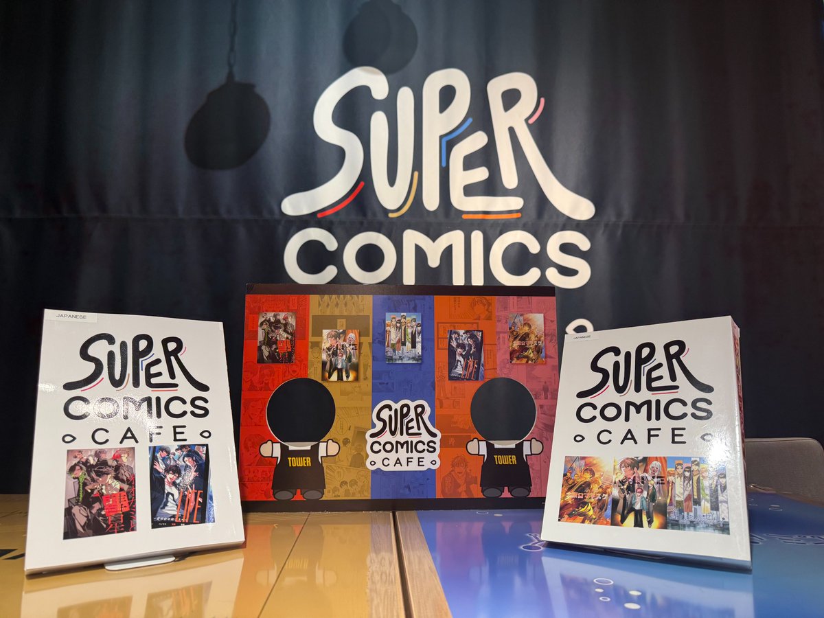 TRC_Shibuya's tweet photo. 【#SUPER_COMICS_CAFE】
本日をもちましてSUPER COMICSカフェの開催が終了いたしました😿
期間中はたくさんのご来店、誠にありがとうございました😊
また皆さまとお会いできる日をスタッフ一同心より楽しみにしております✨
#SUPEREIGHT #MUSICCOMICLABELZ https://t.co/9rueumuKgH