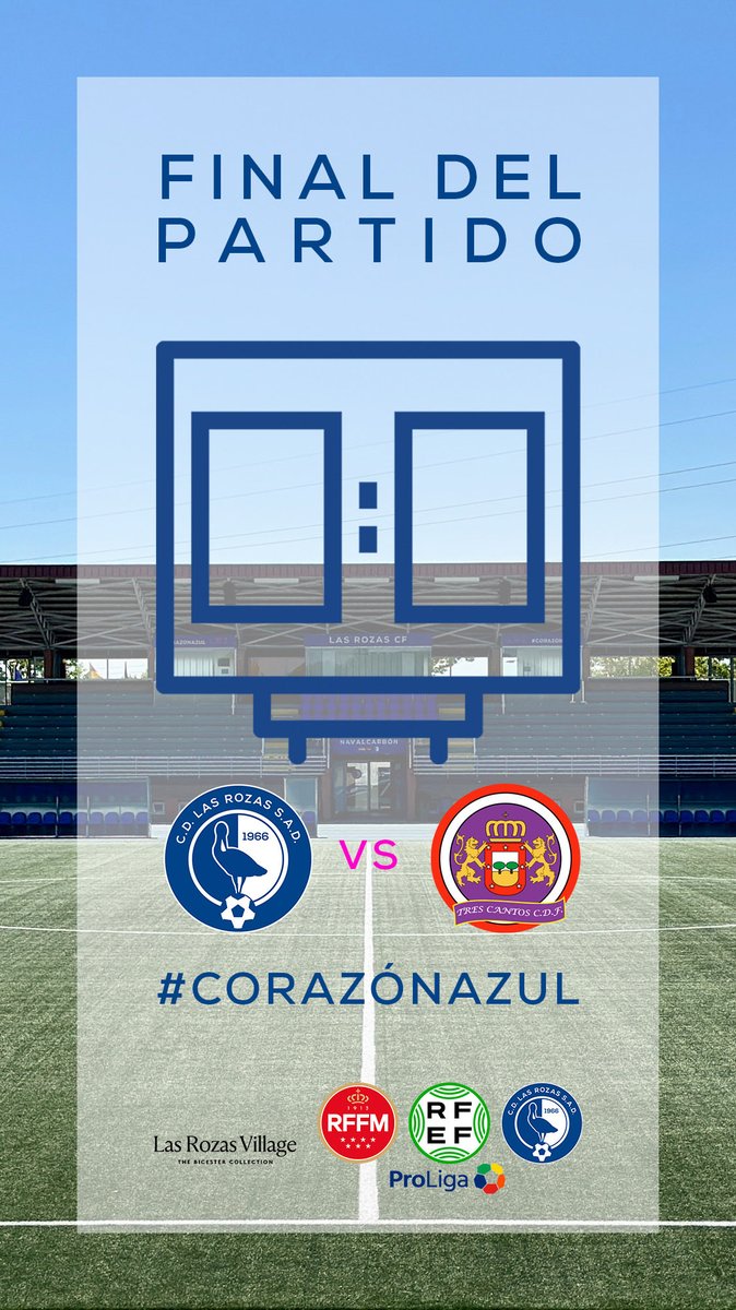 PRIMER EQUIPO| ¡¡¡Final del partido en Navalcarbón!!!

<a href="/LasRozas_CF/">Las Rozas CF</a> 9-1 <a href="/CDFTRESCANTOS/">Tres Cantos CDF ®</a>
⚽️⚽️⚽️⚽️ <a href="/alexkosty/">•AlejandroKostynyan•</a>
⚽️⚽️⚽️ Juanito
⚽️ Sousa
⚽️ <a href="/BorjaPascual8/">Borja Pascual</a>

#CorazonAzul | 💙
#diverXiOn