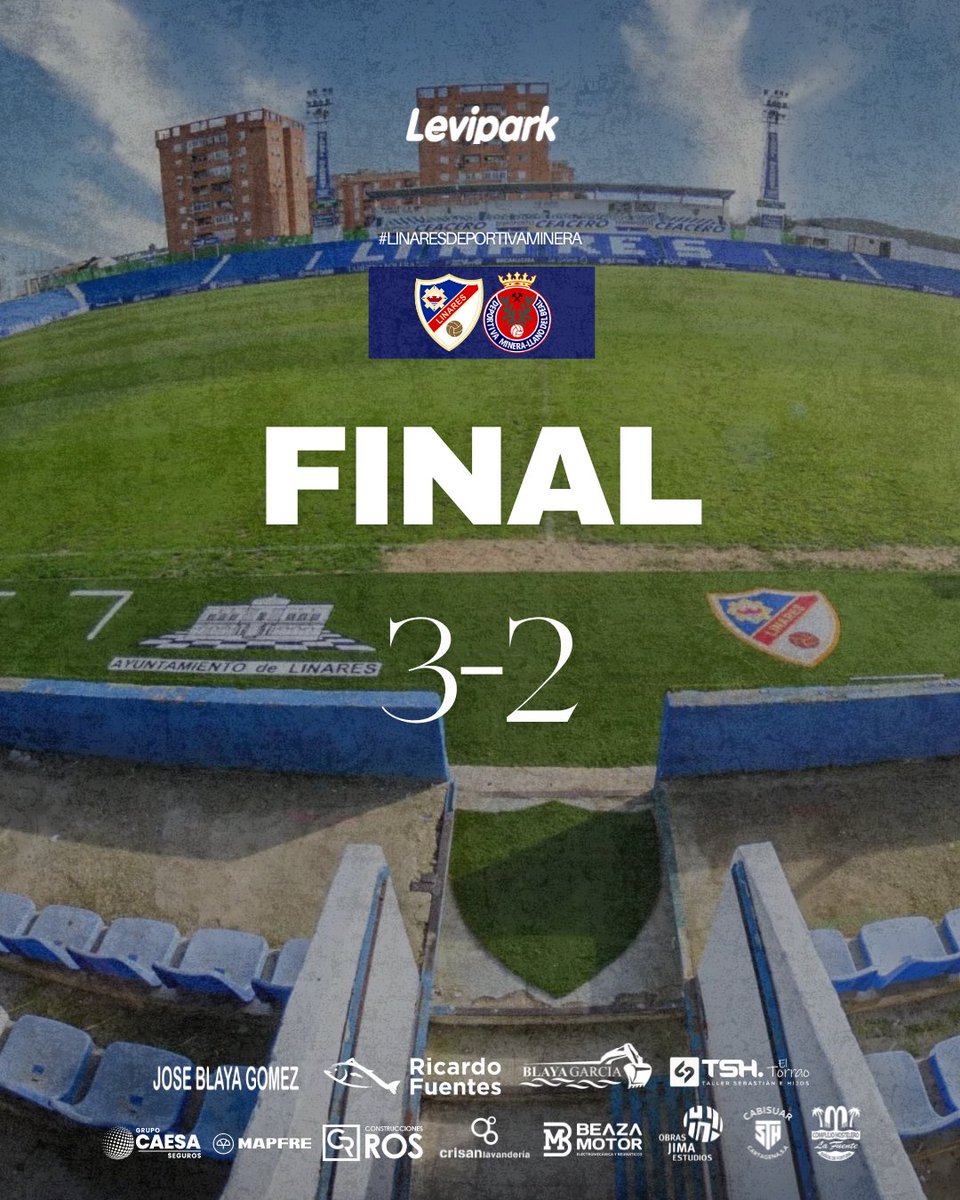⌚90’ | 3️⃣-2️⃣ | 🔚Se acaba el partido en Linarejos

⭐Levipark

#LinaresDeportivaMinera
