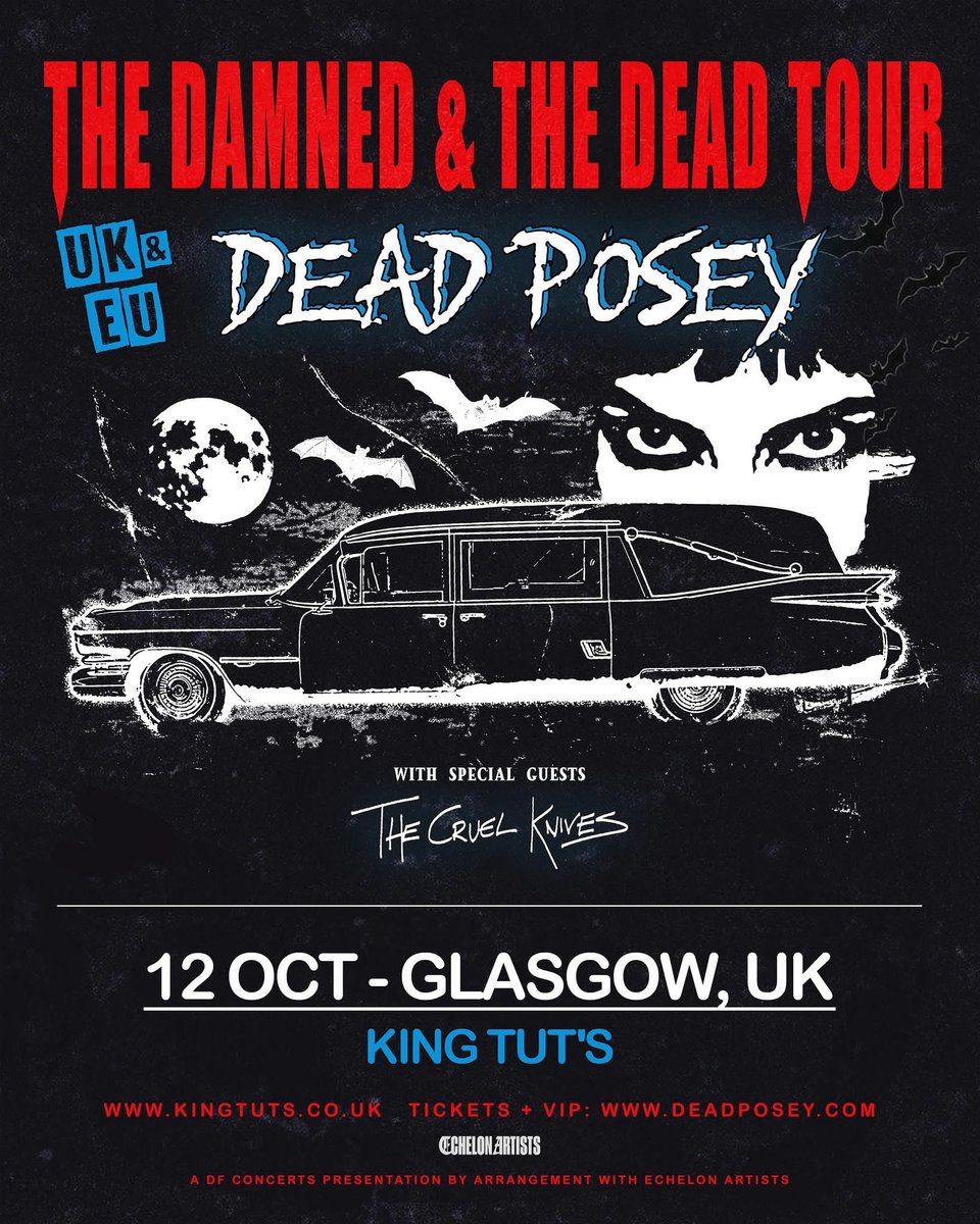 The Glasgow show at <a href="/kingtuts/">King Tut's Wah Wah Hut</a> is just around the corner, who’s got tickets? It’s always rowdy 🏴󠁧󠁢󠁳󠁣󠁴󠁿

#thecruelknives #deadposey #glasgow #kingtuts