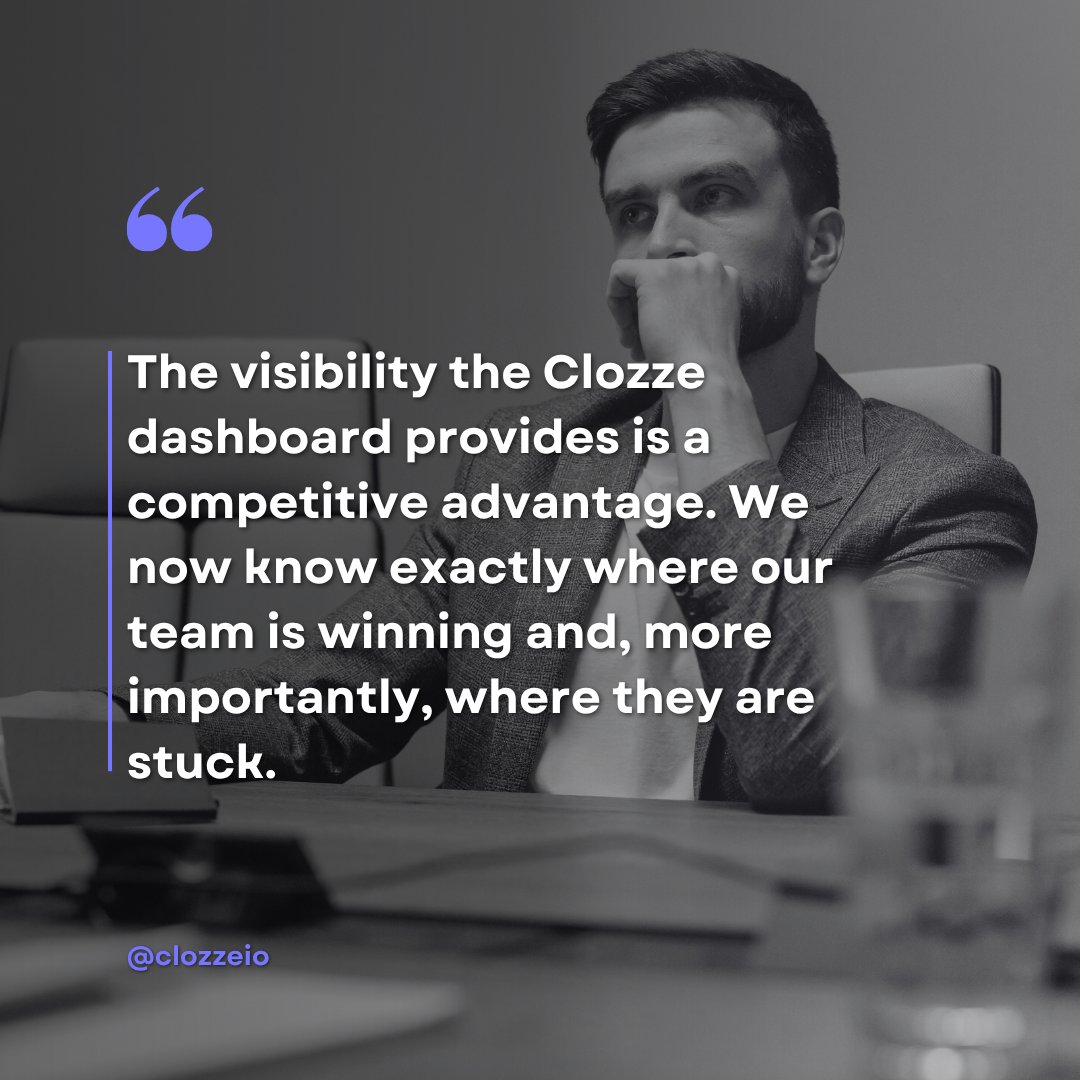 clozzeio's tweet image. &quot;Competitive advantage is visibility.&quot; 📊 Clozze&apos;s Team Dashboard delivers.

Know exactly where your real estate team wins &amp;amp; where they&apos;re stuck. Optimize workflows, boost closings.

#RealEstate #PropTech #TeamMetrics #AIAssistant #Clozze