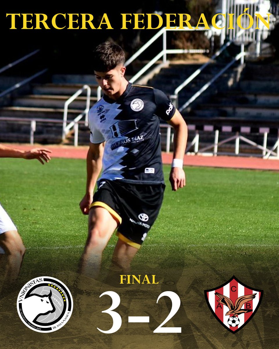USCFbase's tweet photo. 🏁 Final:

¡Primera victoria de la temporada para Unionistas B en Tercera RFEF! 💪

Gran trabajo del equipo, que sigue creciendo jornada a jornada.

3️⃣/ @UnionistasCF B (Cañedo, min. 22; José Manuel, min. 45; Cañedo, min. 73)
2️⃣/ @AtcoBembibre

#ConstruyendoUSCF🏗️ https://t.co/yZlxJlrsCM