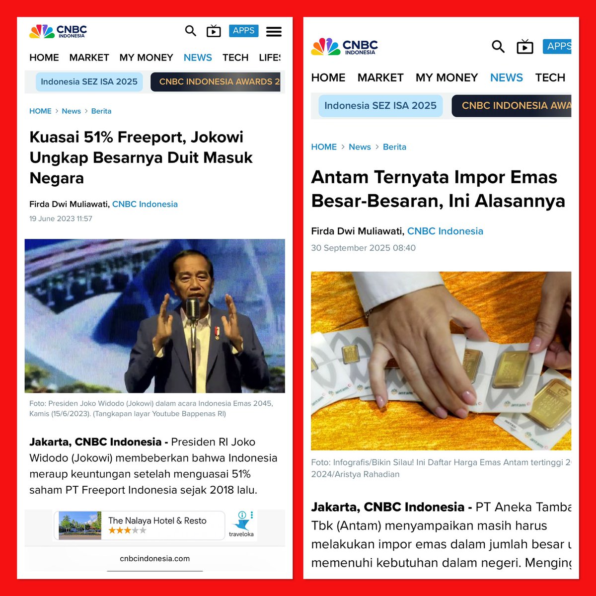 What Happen ??
Dulu katanya kuasai tambang emas. Ehh, ternyata pertahun tetep aja impor emas gede-gedean. 🤦🏻🤦🏻🤦🏻

Hadeuh...ijazah... ijazah ?

#impor