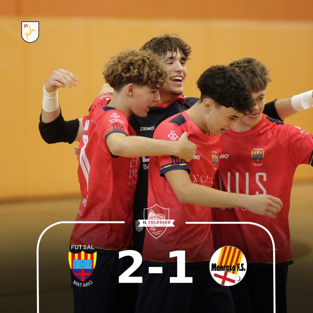 CE Futsal Mataró (@futsal_mataro) on Twitter photo 🔥 ARRIBA LA PRIMERA VICTÒRIA DEL CADET IL COLOSSEO MATARÓ
✅️ Partit molt competit davant <a href="/ClubManresaFS/">Covisa Manresa F.S.</a> que s'ha decidit en petits detalls.
#maideixisdelluitar
#ilcolosseo 🔥 ARRIBA LA PRIMERA VICTÒRIA DEL CADET IL COLOSSEO MATARÓ
✅️ Partit molt competit davant <a href="/ClubManresaFS/">Covisa Manresa F.S.</a> que s'ha decidit en petits detalls.
#maideixisdelluitar
#ilcolosseo