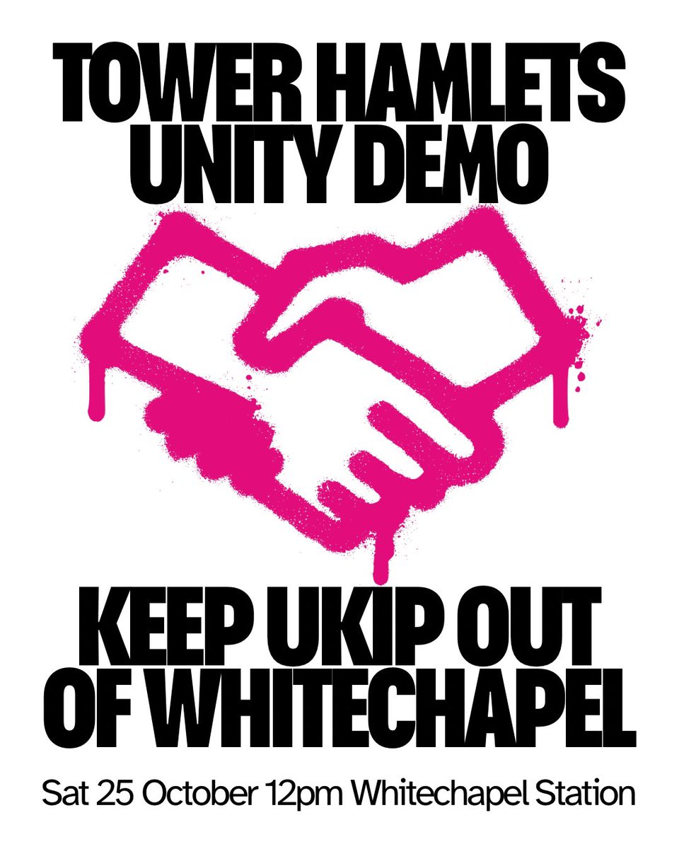 samira_zali's tweet image. UKIP are trying to march in Whitechapel  to “take it back from the Islamists”. The East End have a proud history of defeating the fascists, let’s send them packing on 25 October @AntiRacismDay