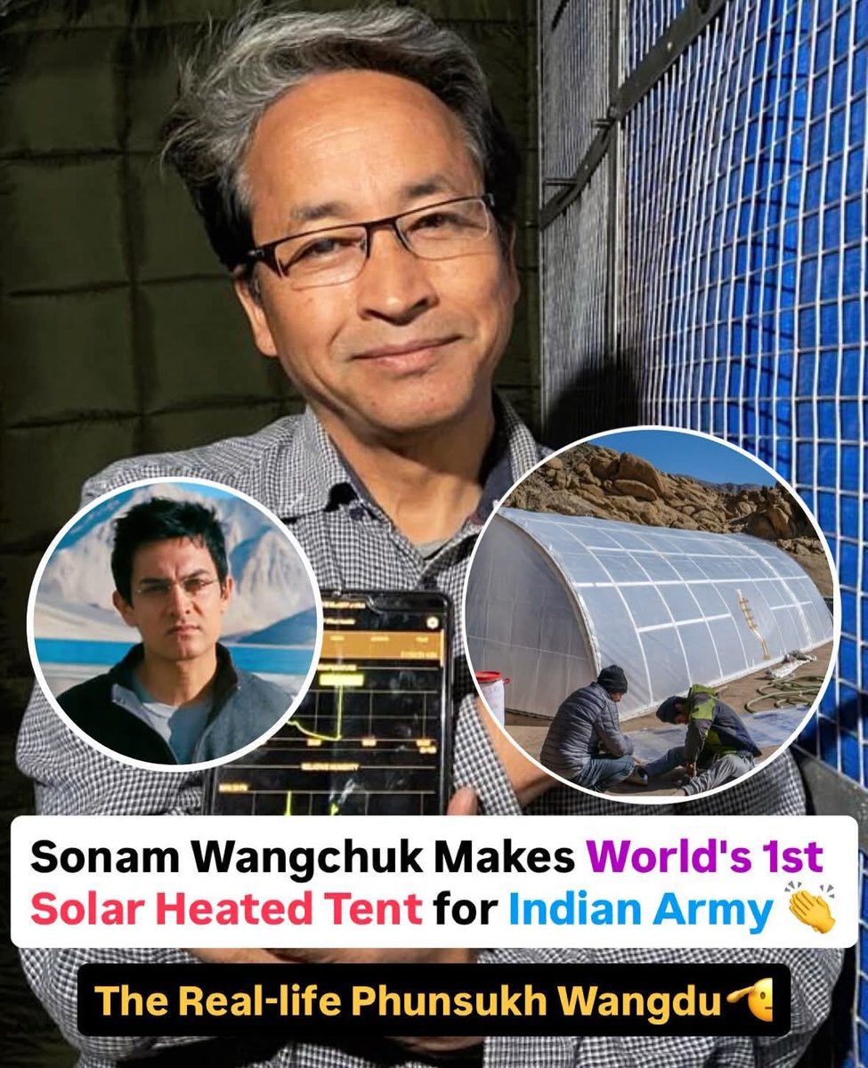 msameerup's tweet photo. Sonam Wangchuk – the innovator behind Ice Stupas and solar tents for soldiers – has been arrested under the NSA after Ladakh protests turned violent. Once praised as a patriot, he now faces allegations of being “anti-national.” But what really triggered this clash in Ladakh? https://t.co/RLRoNwzTJv