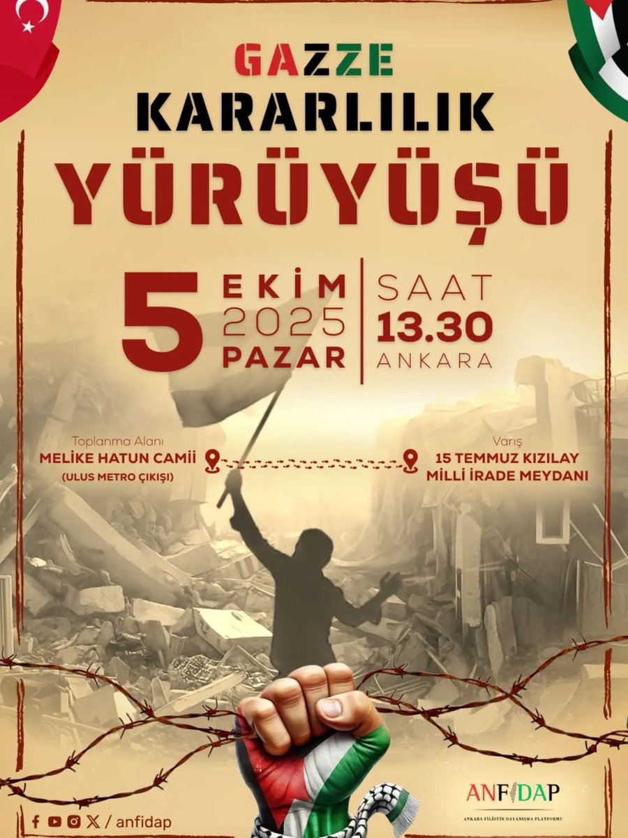 “BİR ZULME ENGEL OLAMIYORSANIZ ONU HERKESE DUYURUN. Bu gün; Derdimiz, Davamız ve Gündemimiz #Gazze  @gmtgturkiye