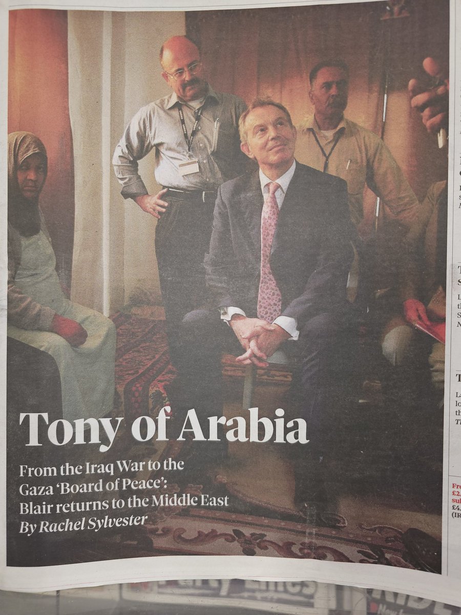 الصفحة الرئيسية لصحيفة الاوبزرفر البريطانية اليوم: توني العرب 
على خطى لورنس العرب.