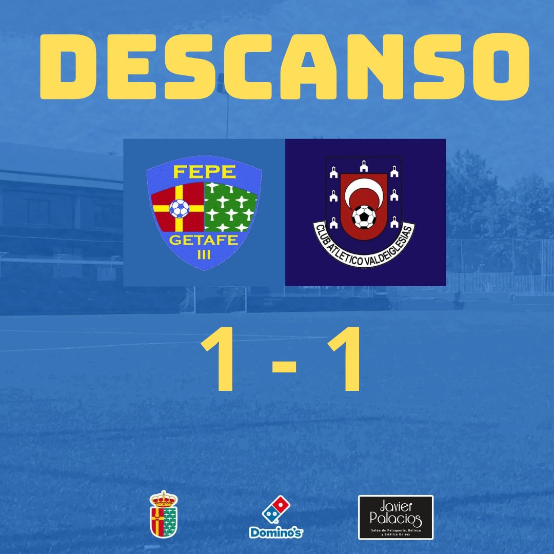 Fepe Getafe III (@fepe_getafe3) on Twitter photo FEPE LIVE 🔵
⏰ DESCANSO
Partido con un gol para casa lado y sin un dominador claro.
Juvenil A 1-1 <a href="/ATVALDE/">AT Valdeiglesias</a>
#EnamoradosDelFEPE💙 FEPE LIVE 🔵
⏰ DESCANSO
Partido con un gol para casa lado y sin un dominador claro.
Juvenil A 1-1 <a href="/ATVALDE/">AT Valdeiglesias</a>
#EnamoradosDelFEPE💙