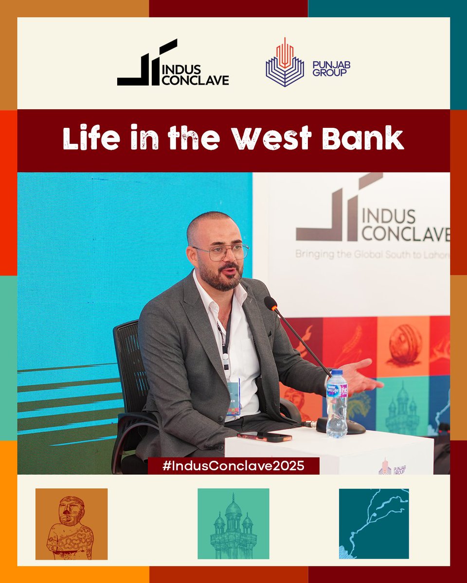 IndusConclave's tweet image. Elias Deis shared personal stories and reflections on life in the West Bank — a glimpse into its social, cultural, and political realities, told through lived experience.

#Indusconclave #BringingGlobalSouthtoLahore