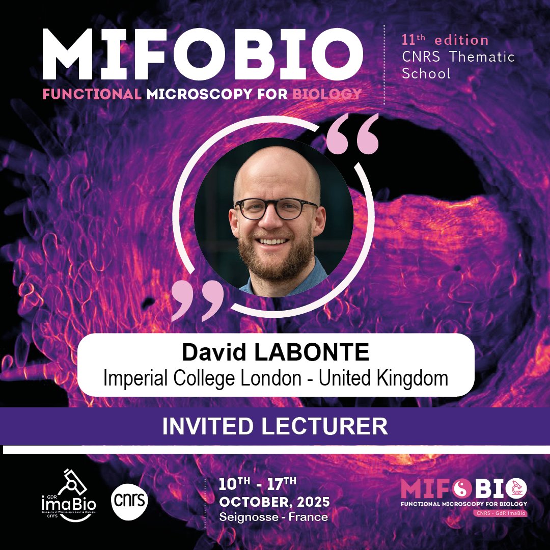 GDR_ImaBio's tweet image. #Mifobio2025
Focus on the module 4 :
👉 Multi-scale imaging of biological systems

We are delighted to welcome David LABONTE
@imperialcollege @Junge_Akademie  

Lecture : “photogrammetry, synthetic data, and high-throughput automatic data extraction in insects”

#GDRimabio