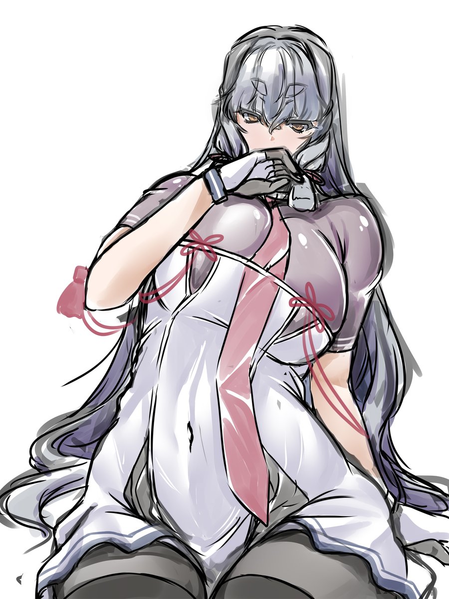 Д◎) よる叢雲 グラビア模写 …太ももふっと!!(マテ 