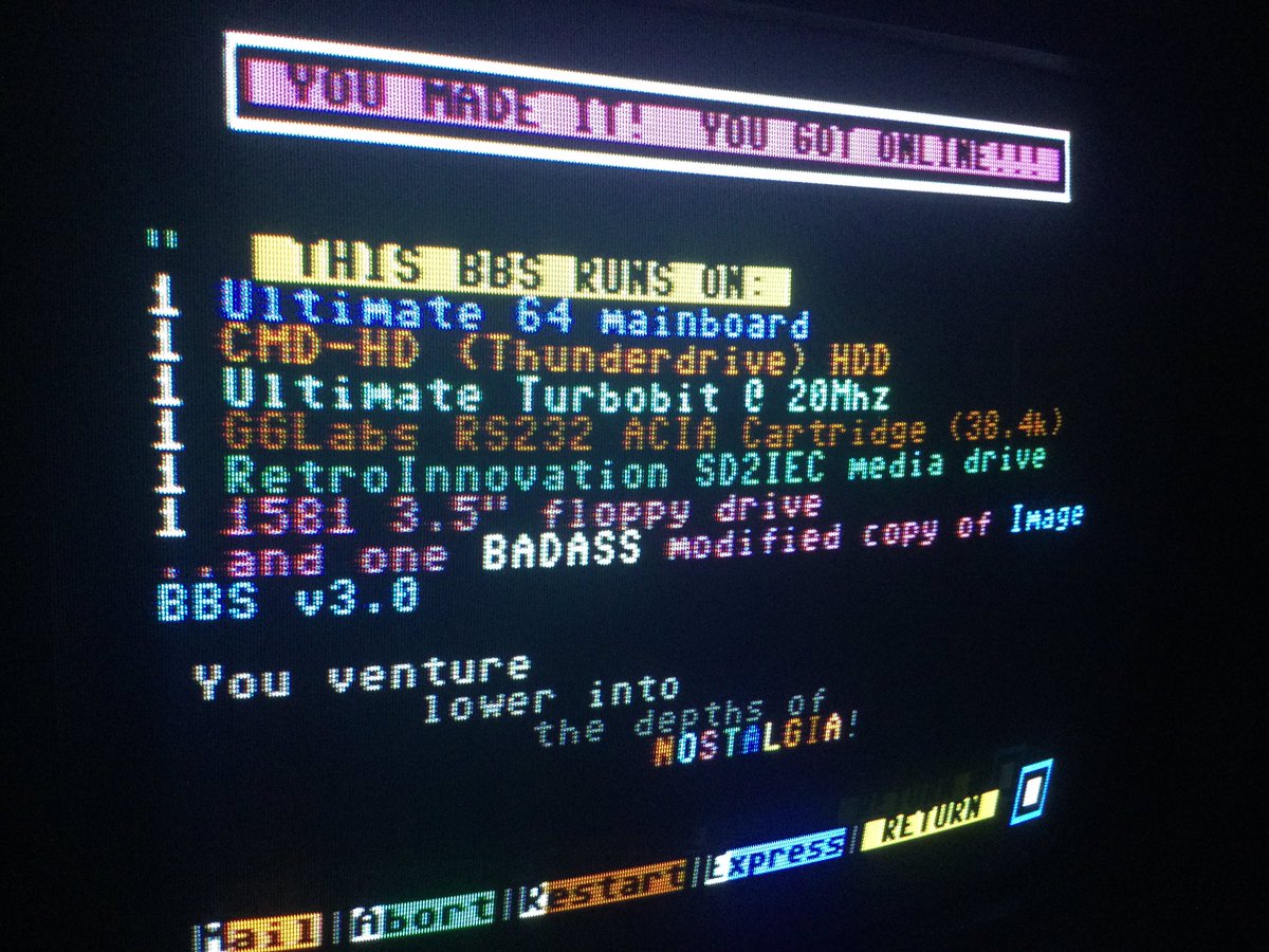 gordoslair's tweet image. C64 BBS action this morning. #C64 #BBS #Commodore64