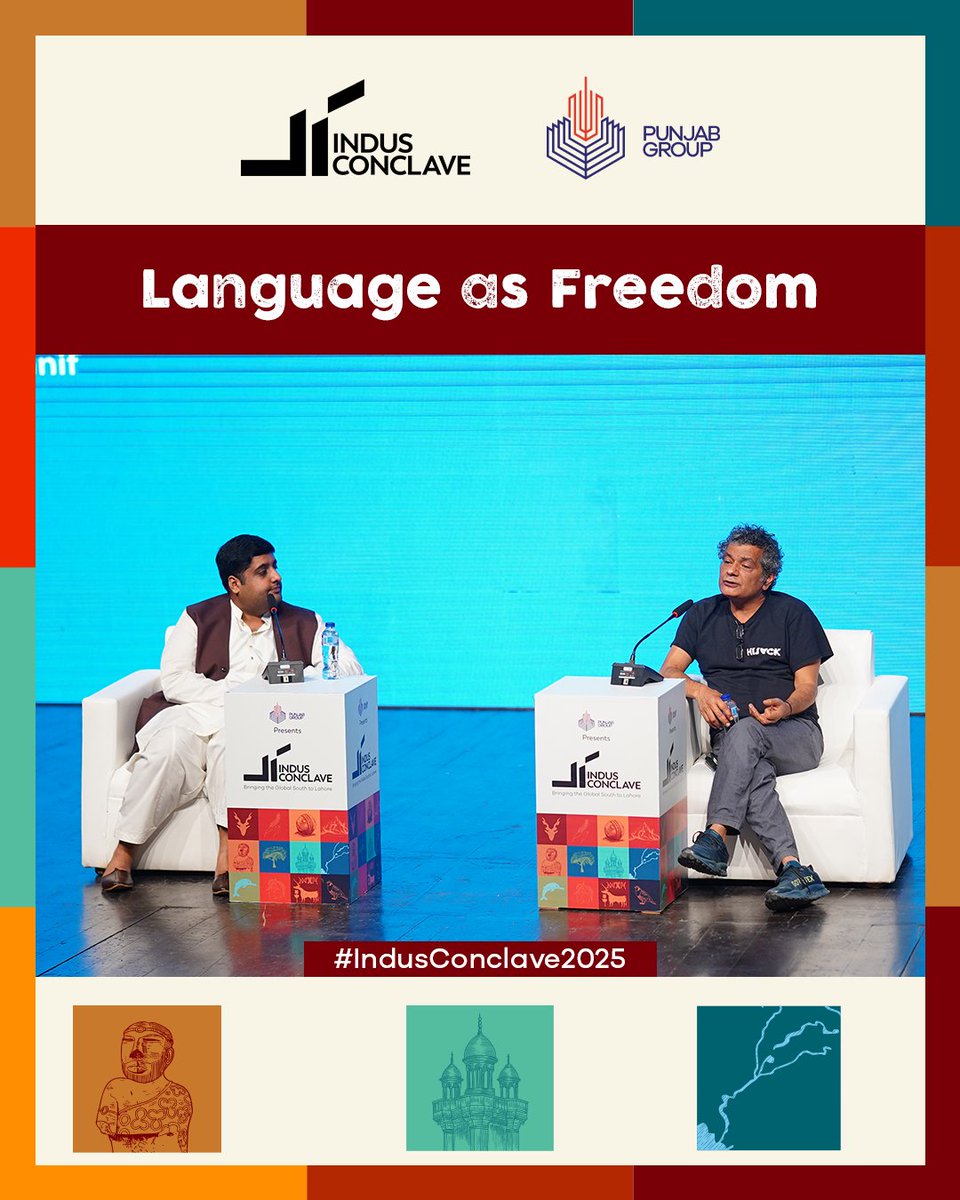 IndusConclave's tweet image. How does language shape liberation?
Mohammed Hanif and Jasir Shahbaz discussed language as a tool of power, resistance and expression.
#Indusconclave #BringingGlobalSouthtoLahore