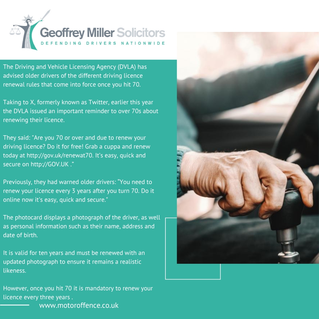 Jeanette Miller (@motoroffence) on Twitter photo The DVLA has advised older drivers of the different driving licence rules that come into force once you hit 70 theboltonnews.co.uk/news/national/… The DVLA has advised older drivers of the different driving licence rules that come into force once you hit 70 theboltonnews.co.uk/news/national/…