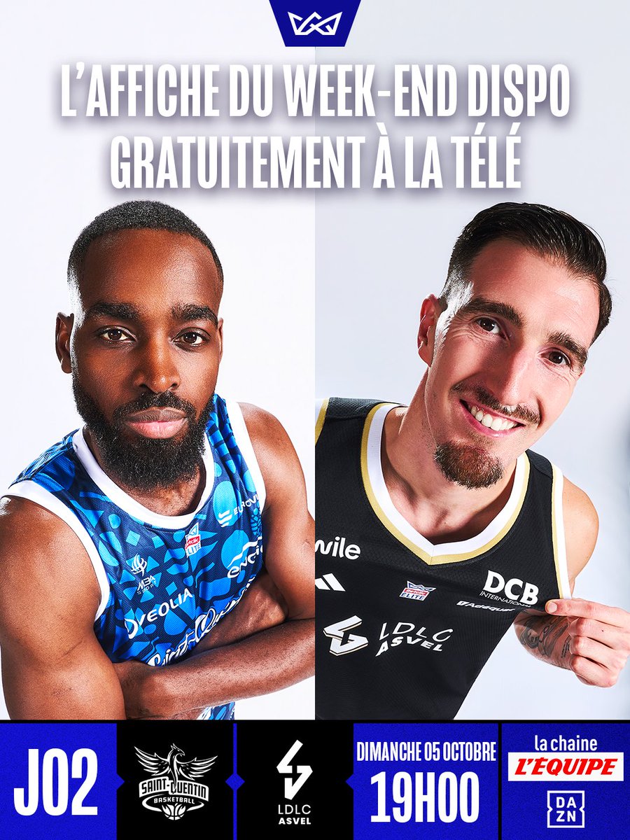 🍿 LE DIMANCHE À 19H C’EST GRATUIT !

📺 RDV ce soir sur <a href="/lachainelequipe/">la chaine L'Équipe</a> et sur <a href="/DAZN_FR/">DAZN France</a> pour Saint-Quentin vs Lyon-Villeurbanne 🔥