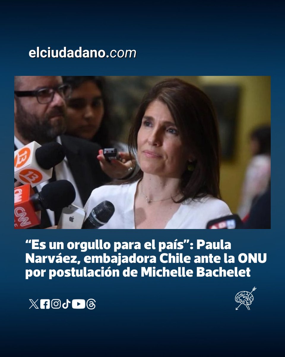 La embajadora de Chile ante la ONU, Paula Narváez, valoró la candidatura de Michelle Bachelet como un “orgullo” que potencia el prestigio nacional. Destacó el emotivo anuncio del Presidente Boric y el simbolismo del apoyo intergeneracional. Subrayó que la postulación representa a