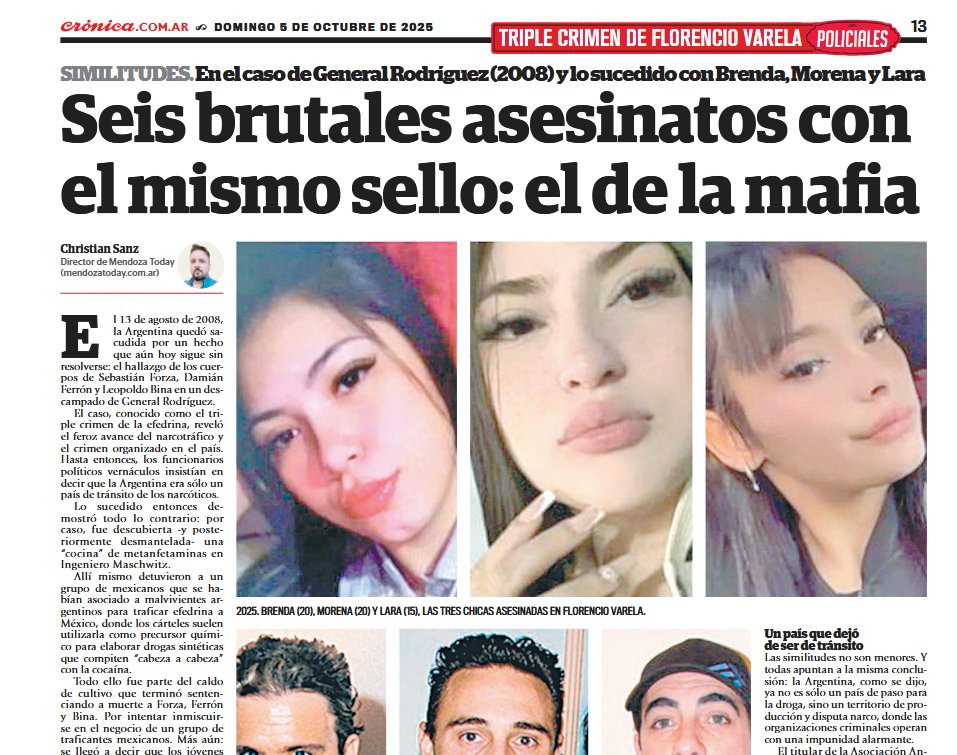 Y un día, 30 años después, volví a hacer periodismo en un diario de papel. Gracias <a href="/cronica/">Crónica</a> 

Acá pueden ver mi nota dominical cronica.com.ar/policiales/Las…
