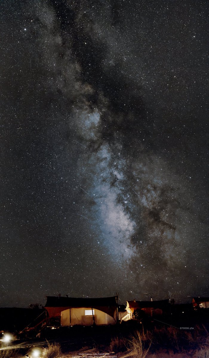 See_theShow's tweet photo. A nightscapt image I took during my stay at Under Canvas in Lake Powell, Utah. Astrophotography Milky Way. https://t.co/xSUOdQ0Fl2