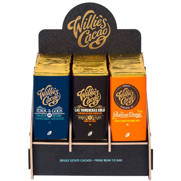 GoJumboGo's tweet photo. Congratulations to @WilliesCacao the only dark #chocolate to get 5 stars in The Guardian: "dark &amp; complex...bright acidity...moreish texture...single origin beans...expensive...but totally worth it for incredible taste". We stock 26g bars. "Remember, less is more". #OfficeSnacks https://t.co/O1SIVS0YhM