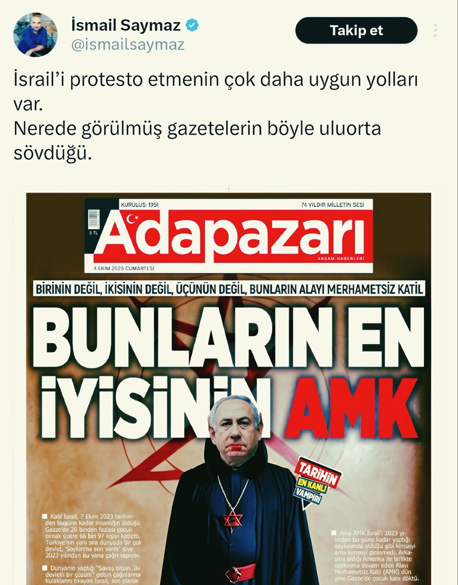 Bir kere olsun doğru tarafta durun.

Bu ülkenin ekmeğini yiyip suyunu içiyor, 

sonra gidip bu Ülkeye ve millete düşman olan $erefsizlerin safına geçiyorsunuz!..

Savunmadığınız bir İsrail kalmıştı;
şimdi tamam oldu.👏👏
