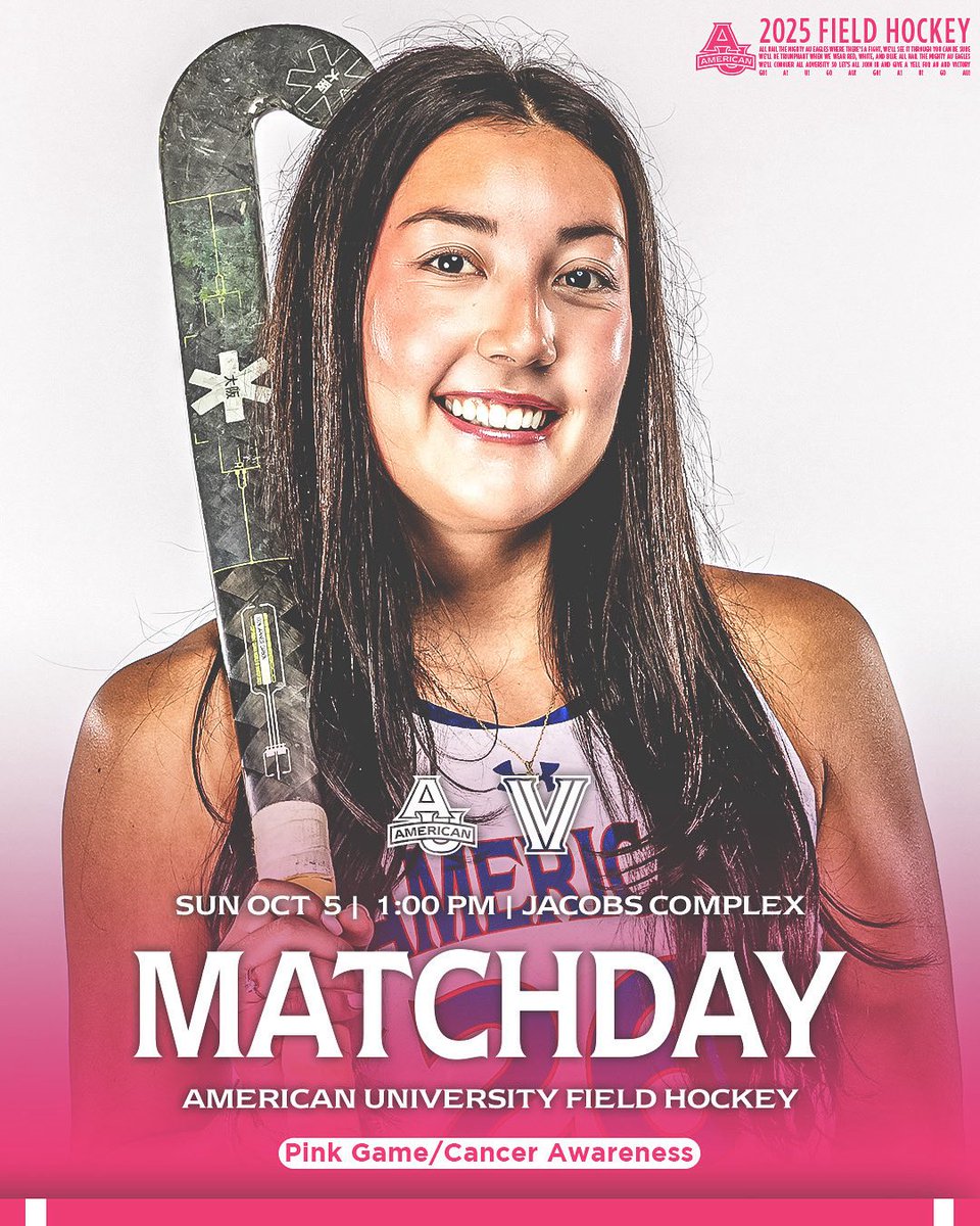 AU_FieldHockey's tweet image. Thinking Pink today at Jacobs!

🆚 » @VillanovaFH
📍 » Washington, D.C. (Jacobs Complex)
🕒 » 1 pm EST
📺 » bit.ly/3KyggYV
📊 » aueagles.link/fh-stats