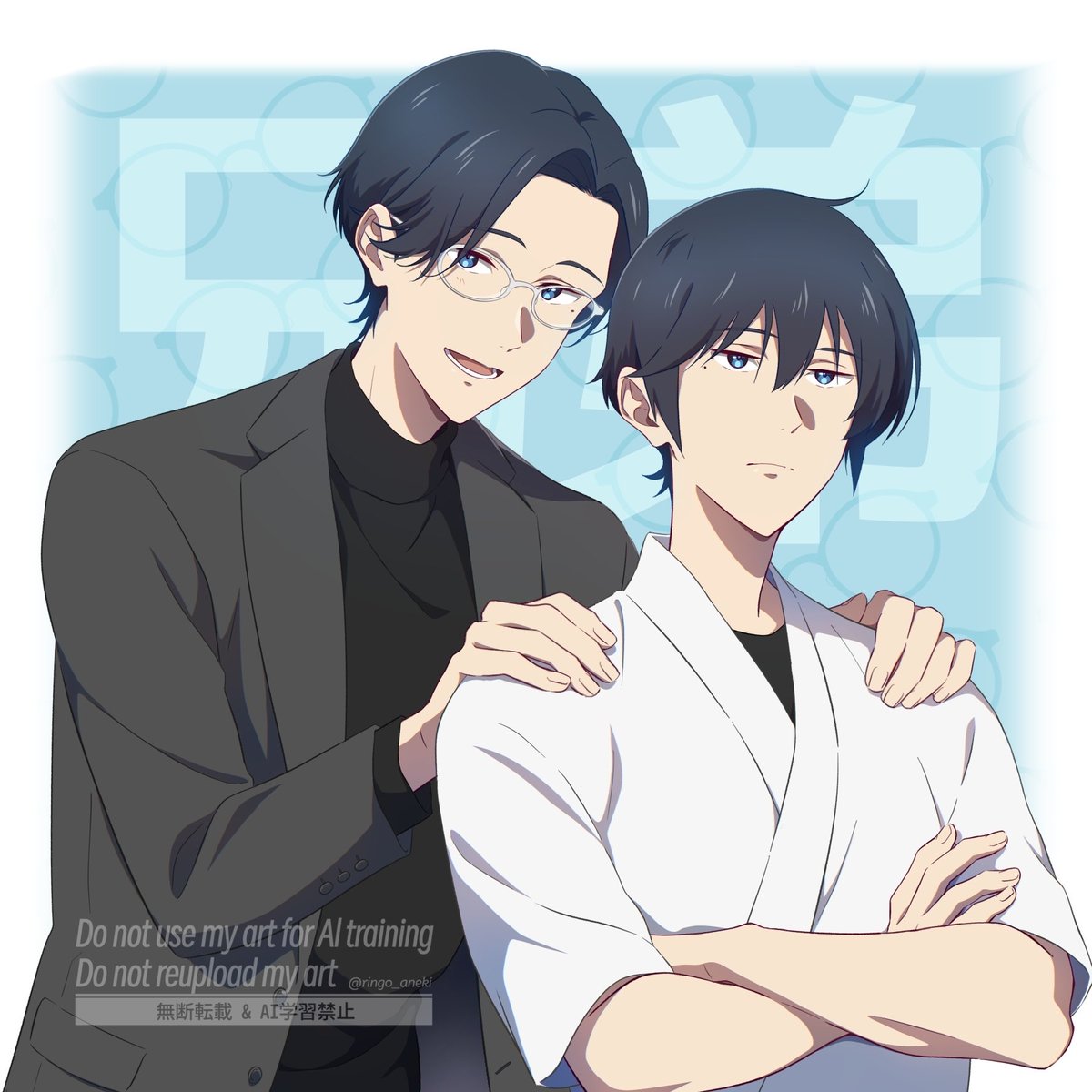 ringo_aneki's tweet photo. 「いつも弟がお世話になってますｯ♡」【竹早兄弟】
※ツルネ3巻より登場
キャラをイメージしてデザインしてみた https://t.co/d9euT5ix0E