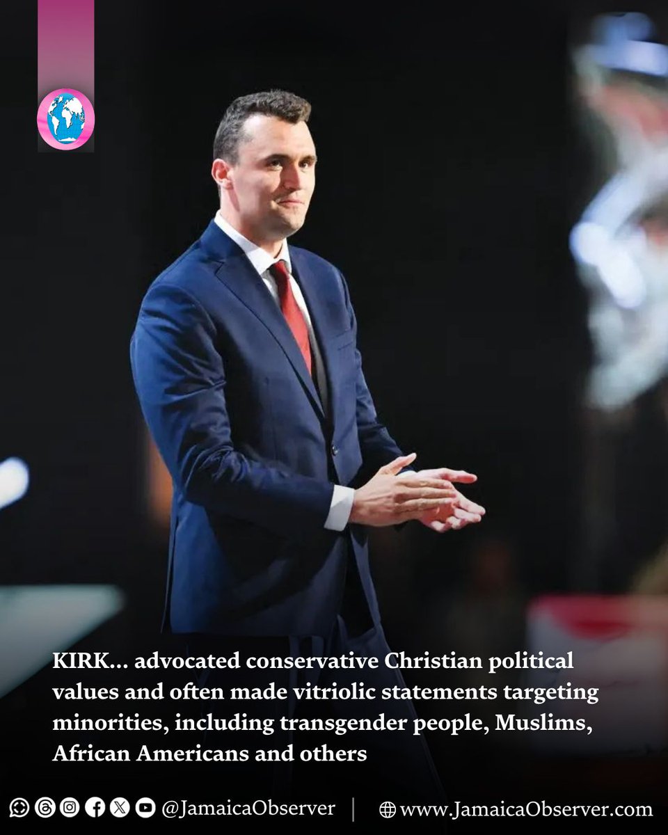 JamaicaObserver's tweet image. The staging of a vigil in Jamaica for slain American right-wing political activist Charlie Kirk by the local Love March Movement (LMM), who described him as a martyr, has been met with disappointment by a number Christians here.

“I think ours was the 18th country in the world to…