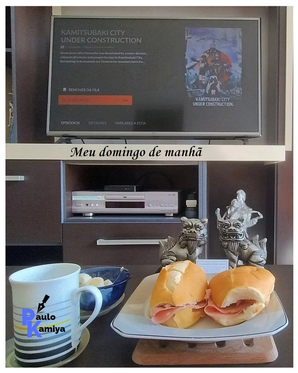 paulokamiya's tweet photo. ☕ Domingo é dia de descanso. Gosto de tomar um bom café da manhã enquanto assisto a um anime da Crunchroll.

✍️✍️✍️
#paulokamiya #dicadalilian #DesafioDestraveLC #escritor #escritordesuspense #autorbrasileiro #cafedamanhã #domingodemanhã https://t.co/4VryTnKhTk