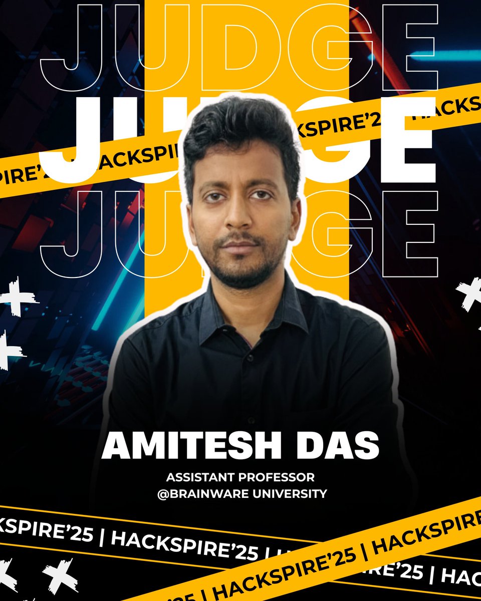 acmfiem's tweet image. Imagine reading the jury list and realizing there’s not a single miss~
That’s us! FIEM ACM Students' Chapter proudly welcomes Mr. Amitesh Das as a judge for HackSpire’25! 💫 Honored to have you with us, sir. ✨
#FIEMACMStudentsChapter
#HackSpire2025