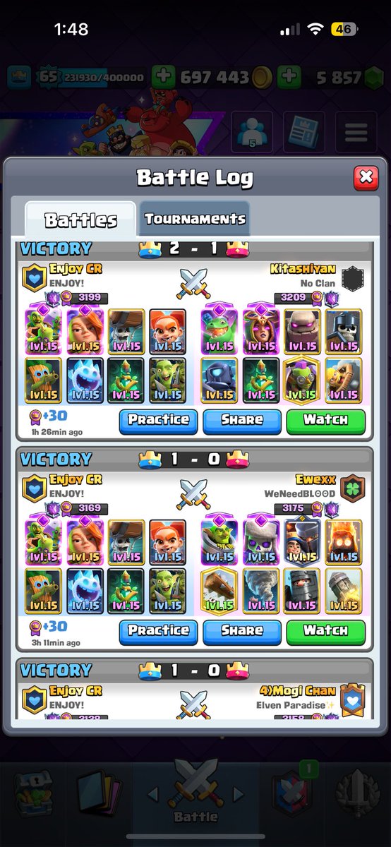 Enjoy_CR's tweet photo. 33😁
(Top 1k players pls dm me to add!!😍) https://t.co/jpL9i0XQ9I