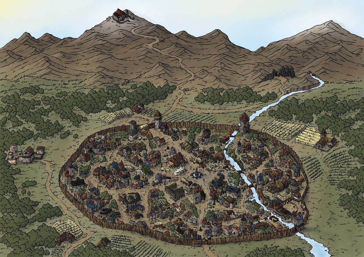 The small charming town of Lumina’s Rest, a commission I made last year. Hope you like it! 🗺️🏘️

You can find many fantasy maps on my store:
nerdymaps.etsy.com