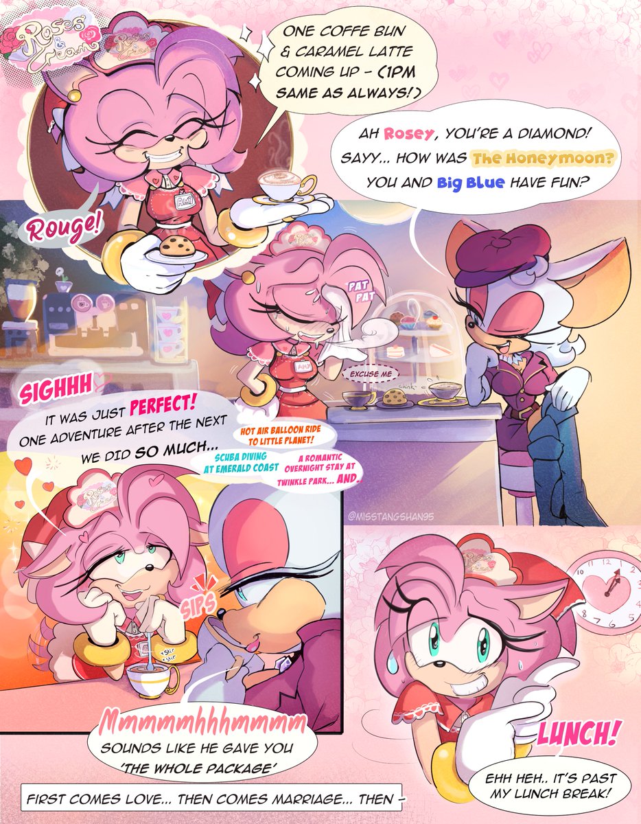 Bun In The Oven 🧁🩷 Chpt. 1
Pg 1 &amp; 2 

(Pg 3 &amp; 4 in the comments)

#amyrose #RougeTheBat #CreamTheRabbit #SonAmy