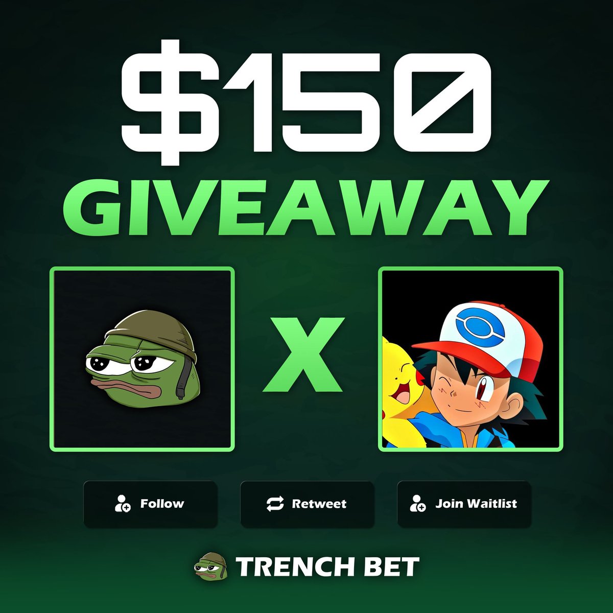 Soomzy (@soomzyy) on Twitter photo 💰 $150 GIVEAWAY!
✅ Follow Me & <a href="/trenchbet/">TRENCH BET</a>
✅ Retweet & Retweet Quoted Tweet
✅ Sign up: trenchbet.com/r/soomzy (Show proof)
⏰ Rolling in 7 Days! 💰 $150 GIVEAWAY!
✅ Follow Me & <a href="/trenchbet/">TRENCH BET</a>
✅ Retweet & Retweet Quoted Tweet
✅ Sign up: trenchbet.com/r/soomzy (Show proof)
⏰ Rolling in 7 Days!