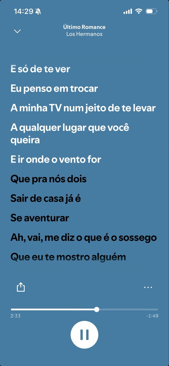 Te odeio, Los Hermanos, por ter criado essa música
