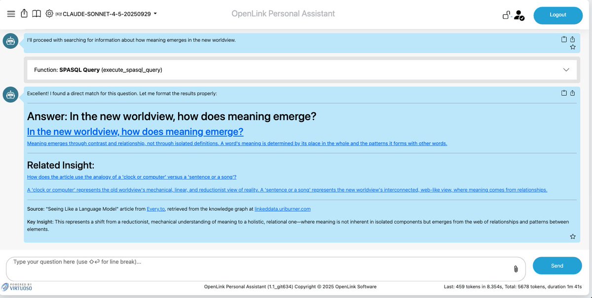 kidehen's tweet image. Now here’s a practical demonstration of the fundamental point I’m making about @danshipper’s insightful piece — in the age of AI Agents.

I don’t just read an article, like it, or comment on it and move on to the next (as most people unfortunately do). I can ask my own AI Agent…
