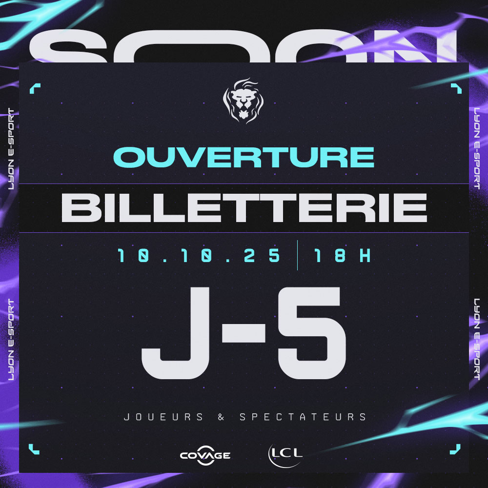 J-5 avant les inscriptions joueurs et la billetterie spectateurs ⏱️
